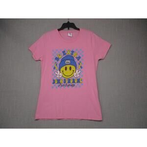 Port Company Pink Graphic Awareness Statement Tee TShirt Women Size S